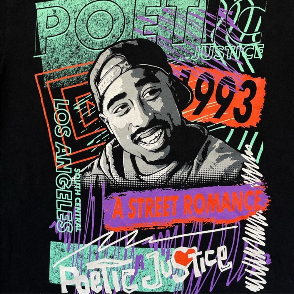 Poetic Justice Tupac Graphic Tee Shirt (S) - Picture 5 of 6